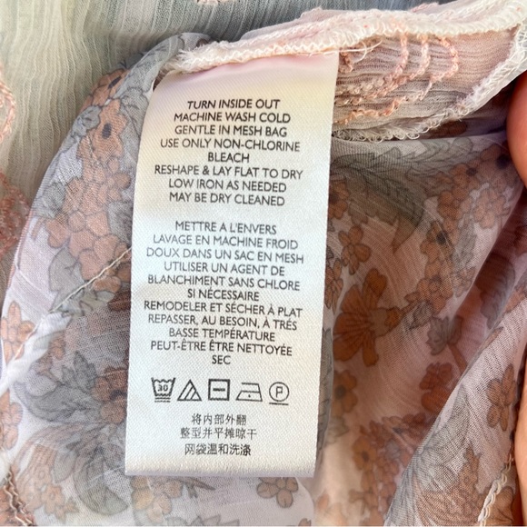 FREE PEOPLE X REVOLVE Bloomfield Patched SHEER EMBROIDERED Top SIZE LARGE EUC - Picture 8 of 12